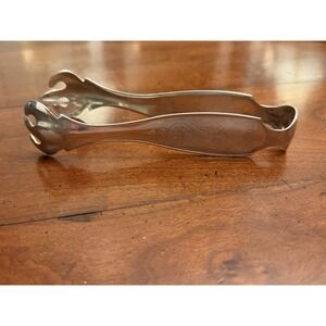 Vintage 1992 Kirk Stieff Smithsonian Collection Silverplate Claw Ice Tongs 6"